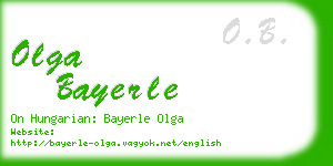 olga bayerle business card